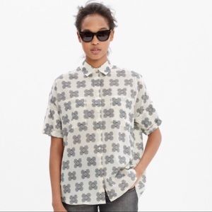 Madewell Courier Shirt Clover Pattern XS